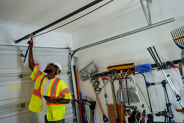 Professional Emergency Garage Door Repair technician working in North Vernon, IN